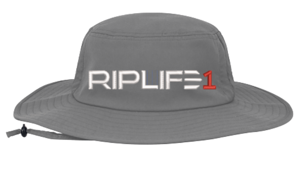 BOONIE HAT- Graphite - White RIPLIFE Red 1 - RIPLIFE1